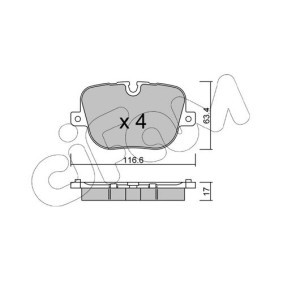 Bremsbeläge 822-837-0 von CIFAM günstig für 63,97 € online kaufen