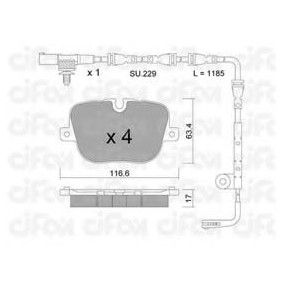 Bremsbeläge 822-837-1K von CIFAM günstig für 74,53 € online kaufen