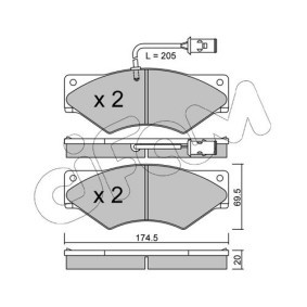Acquista Kit pastiglie freni da CIFAM 822-849-0 a buon mercato per soli 79,30 €