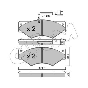 Acquista Kit pastiglie freni da CIFAM 822-849-1 a buon mercato per soli 83,11 €