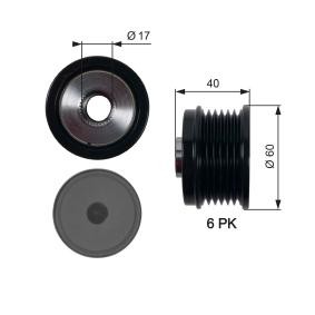 Comprar Rueda libre de alternador de GATES OAP7153 a bajo precio de 89,89 €