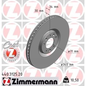 Köp Bromsskiva av ZIMMERMANN 440.3125.20 till det låga priset 957,95 kr