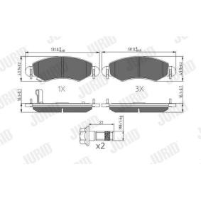 Acquista Kit pastiglie freni da JURID 573378J a buon mercato per soli 30,44 €