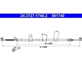 Handbremsseil 24.3727-1740.2