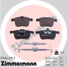 Köp Bromsbelägg av ZIMMERMANN 23404.205.2 till det låga priset 1047,52 kr