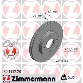 Bremsscheibe 250.1332.20 von ZIMMERMANN günstig für 48,49 € online kaufen