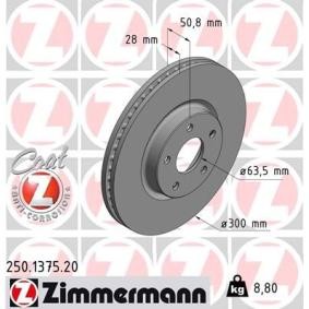 Bremsscheibe 250.1375.20 von ZIMMERMANN günstig für 74,17 € online kaufen