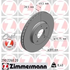 Bremsscheibe 290.2260.20 von ZIMMERMANN günstig für 59,77 € online kaufen