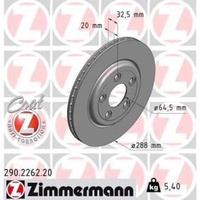 Bremsscheibe 290.2262.20 von ZIMMERMANN günstig für 44,04 € online kaufen