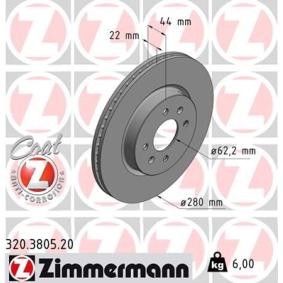 Bremsscheibe für HYUNDAI von ZIMMERMANN