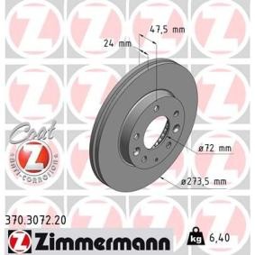 Bremsscheibe 370.3072.20 von ZIMMERMANN günstig für 46,91 € online kaufen