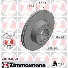 Comprar Disco de freno de ZIMMERMANN 400.3614.20 a bajo precio de 81,72 €