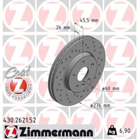 Bremsscheibe für OPEL von ZIMMERMANN