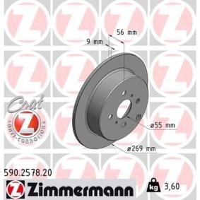 Bremsscheibe 590.2578.20 von ZIMMERMANN günstig für 41,72 € online kaufen