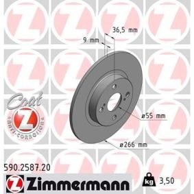 Bremsscheibe 590.2587.20 von ZIMMERMANN günstig für 35,33 € online kaufen