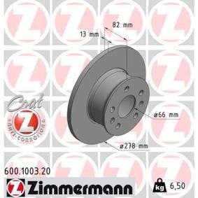 Köp Bromsskiva av ZIMMERMANN 600.1003.20 till det låga priset 770,24 kr