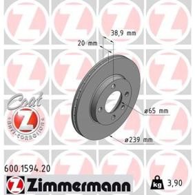 Bremsscheibe 600.1594.20 von ZIMMERMANN günstig für 34,23 € online kaufen