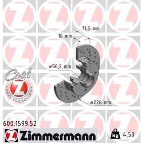 Köp Bromsskiva av ZIMMERMANN 600.1599.52 till det låga priset 1114,63 kr