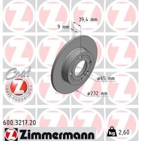 Bremsscheibe 600.3217.20 von ZIMMERMANN günstig für 29,36 € online kaufen