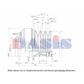Compre Embraiagem magnética, compressor do ar condicionado da AKS DASIS 851139N a um preço baixo por 93,75 €