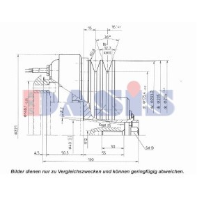 Achetez des Embrayage magnétique pour compresseurs de climatisation AKS DASIS 851145N à prix pour 83,74 €
