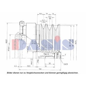 Achetez des Embrayage magnétique pour compresseurs de climatisation AKS DASIS 851155N à prix pour 87,83 €