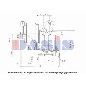 Achetez des Embrayage magnétique pour compresseurs de climatisation AKS DASIS 851168N à prix pour 106,26 €