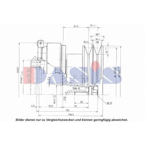 Achetez des Embrayage magnétique pour compresseurs de climatisation AKS DASIS 851172N à prix pour 117,50 €
