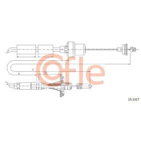 Compre Cabo de aço, accionamento da embraiagem da COFLE 15.1317 a um preço baixo por 21,46 €
