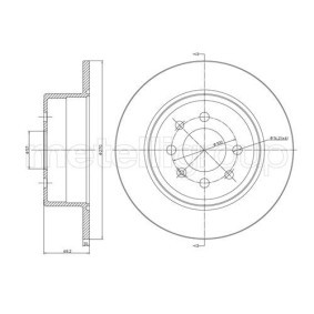 Compre Disco de travão da METELLI 23-0201 a um preço baixo por 30,83 €