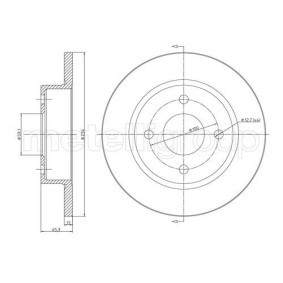 Acquista Disco freno da METELLI 23-0306 a buon mercato per soli 25,24 €