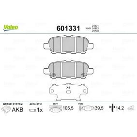 Acquista Kit pastiglie freni da VALEO 601331 a buon mercato per soli 38,91 €