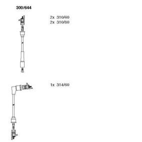 Zündleitungssatz 300/644 für ISUZU