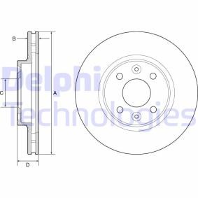 Bremsscheibe BG4570 für CITROËN