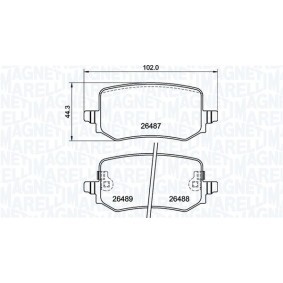 Acquista Kit pastiglie freni da MAGNETI MARELLI 363700201824 a buon mercato per soli 38,56 €