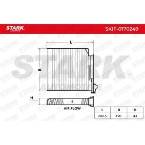 Achetez des Filtre d'habitacle STARK SKIF-0170249 à prix pour 7,24 €