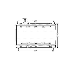 Achetez des Radiateur du moteur AVA COOLING SYSTEMS MT2256 à prix pour 127,96 €