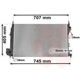 Achetez des Radiateur du moteur VAN WEZEL 47002077 à prix pour 312,59 €