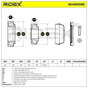Radlagersatz 654W0095