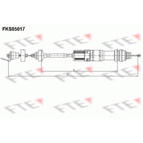Compre Cabo de aço, accionamento da embraiagem da FTE FKS05017 a um preço baixo por 31,58 €