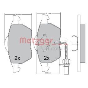 Achetez des Plaquettes de frein METZGER 1170036 à prix pour 28,49 €