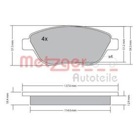 Achetez des Plaquettes de frein METZGER 1170048 à prix pour 28,25 €