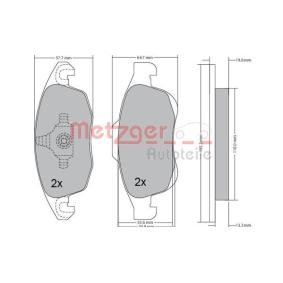 Bremsbeläge von METZGER 1170129