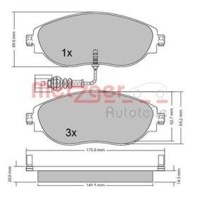 Acquista Kit pastiglie freni da METZGER 1170173 a buon mercato per soli 39,54 €