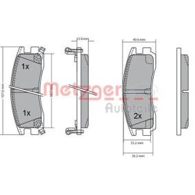 Acquista Kit pastiglie freni da METZGER 1170187 a buon mercato per soli 30,73 €