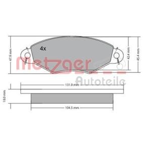Achetez des Plaquettes de frein METZGER 1170199 à prix pour 29,64 €