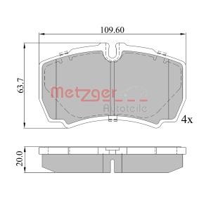 Bremsbeläge für IVECO von METZGER