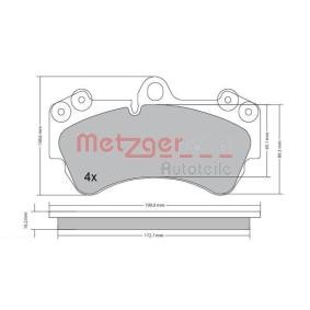 Achetez des Plaquettes de frein METZGER 1170242 à prix pour 64,43 €