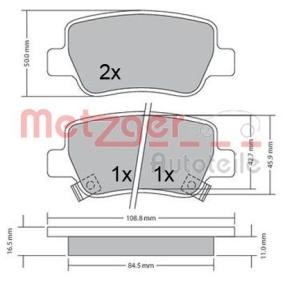 Achetez des Plaquettes de frein METZGER 1170307 à prix pour 32,74 €