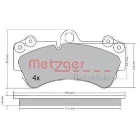 Achetez des Plaquettes de frein METZGER 1170405 à prix pour 56,64 €